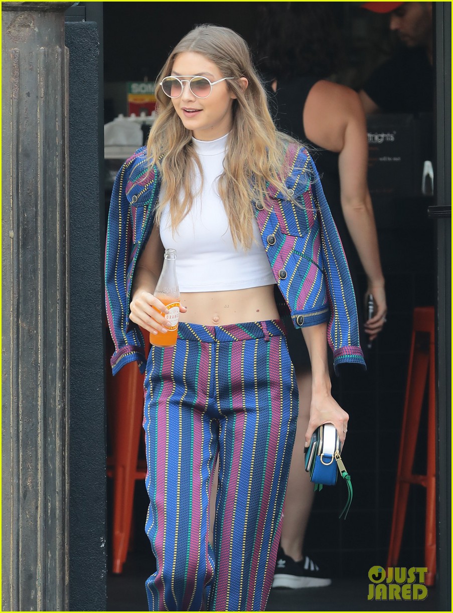 gigi hadid steps out colorful outfit nyc 03