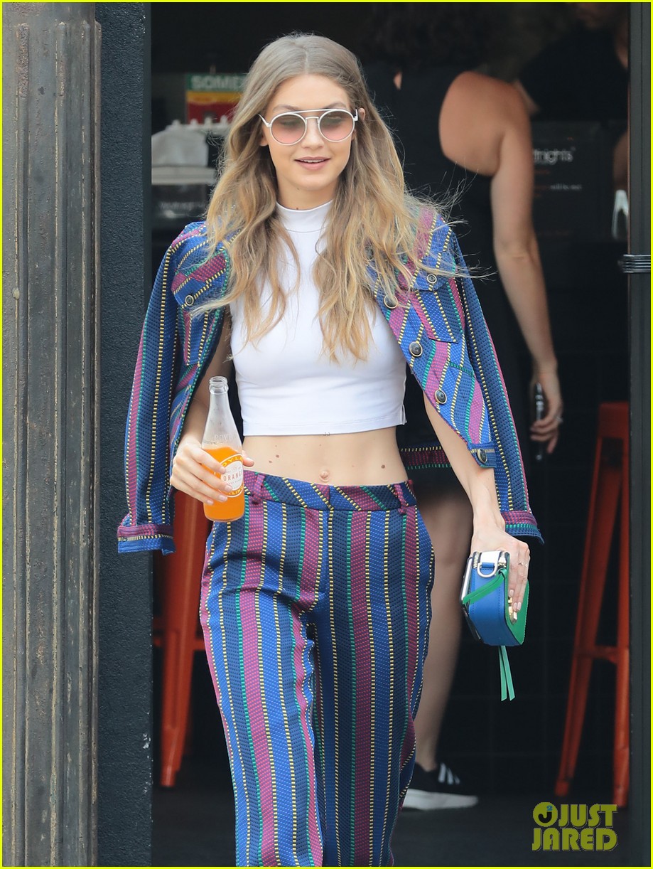 gigi hadid steps out colorful outfit nyc 05