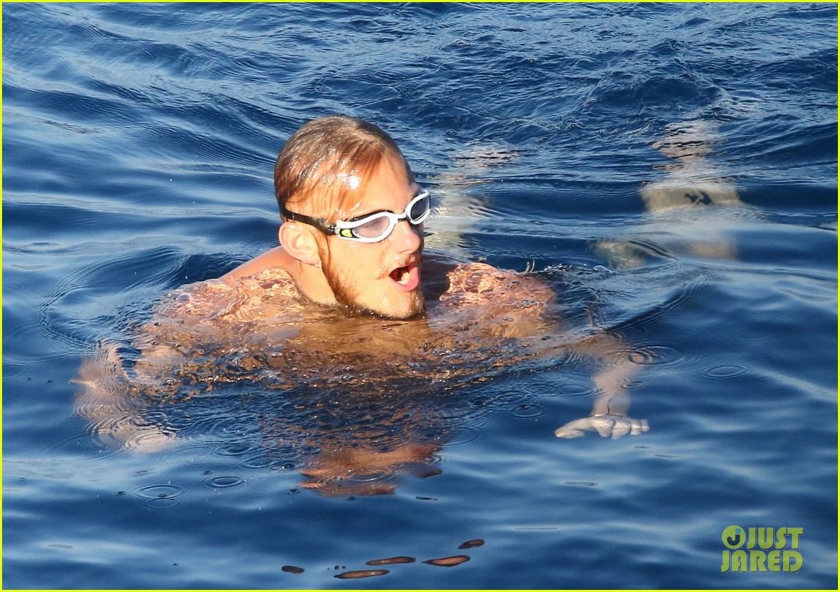 alexander ludwig dives water fun sister natalie bday 11