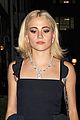 pixie lott leaves theater navy blue outfit 04