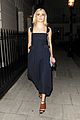 pixie lott leaves theater navy blue outfit 06