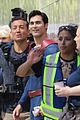 tyler hoechlin saves day on supergirl as superman filming 08