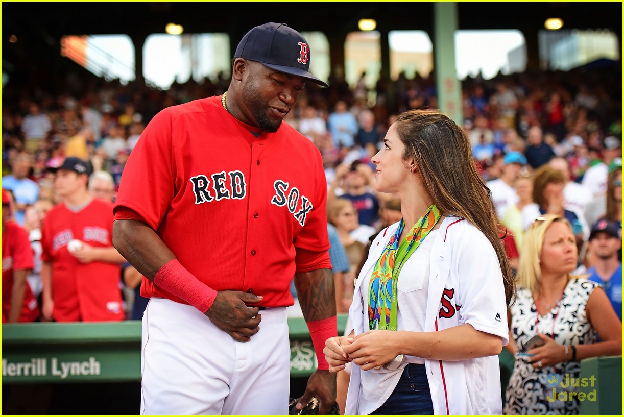 aly raisman first pitch boston red sox game 03