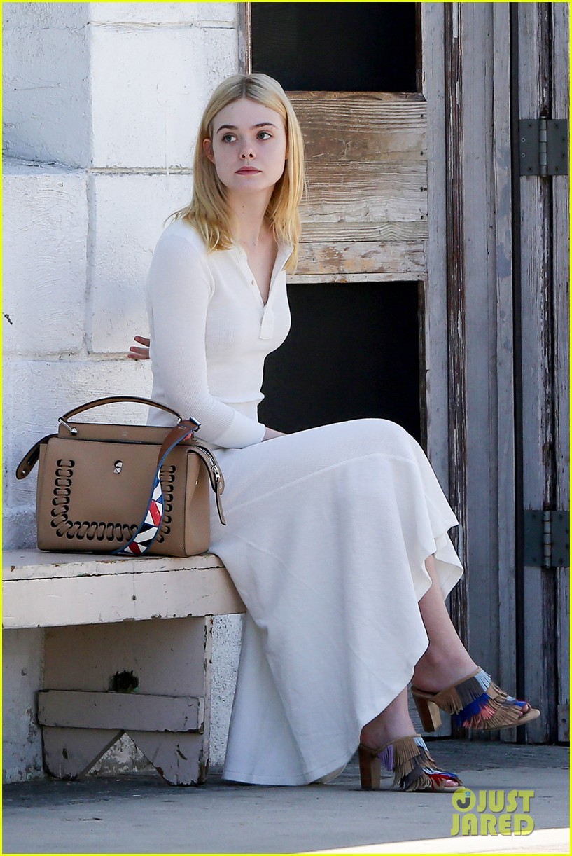 elle fanning white dress dance class directing ambitions 11