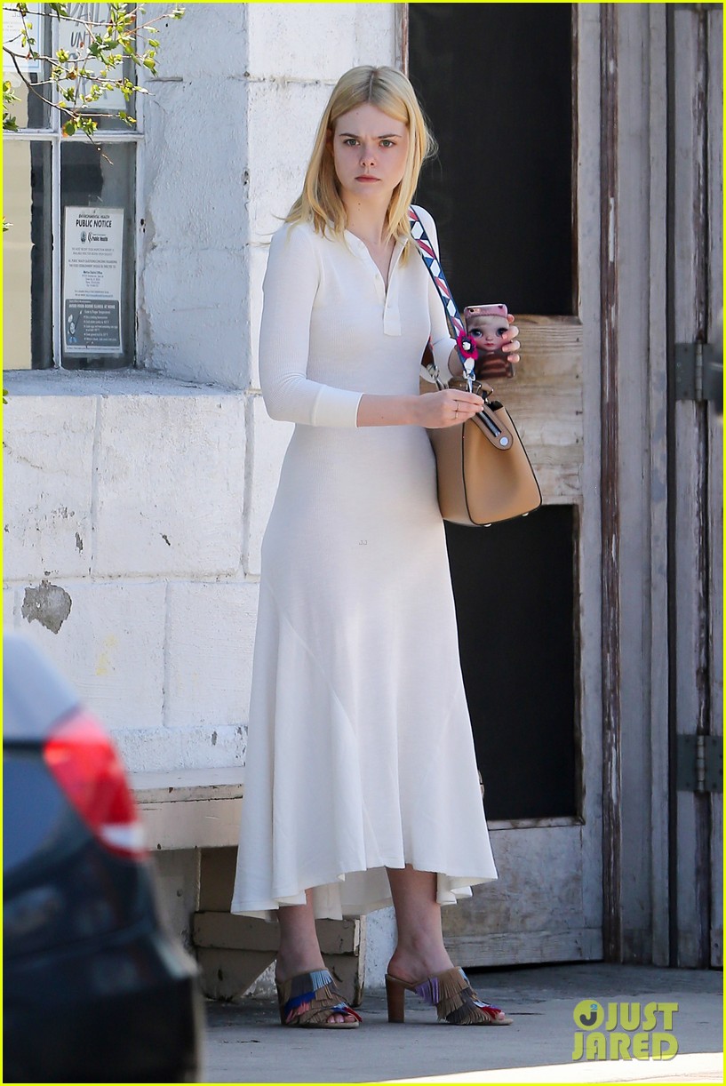 elle fanning white dress dance class directing ambitions 17