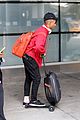 jaden smith rides luggage through airport 12
