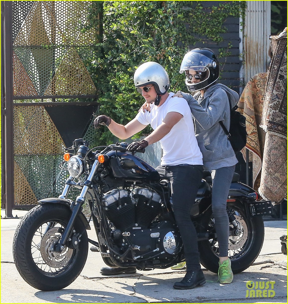 josh hutcherson girlfriend claudia traisac ride around on his motorcycle03016mytext