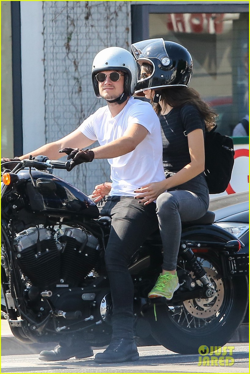 josh hutcherson girlfriend claudia traisac ride around on his motorcycle202mytext