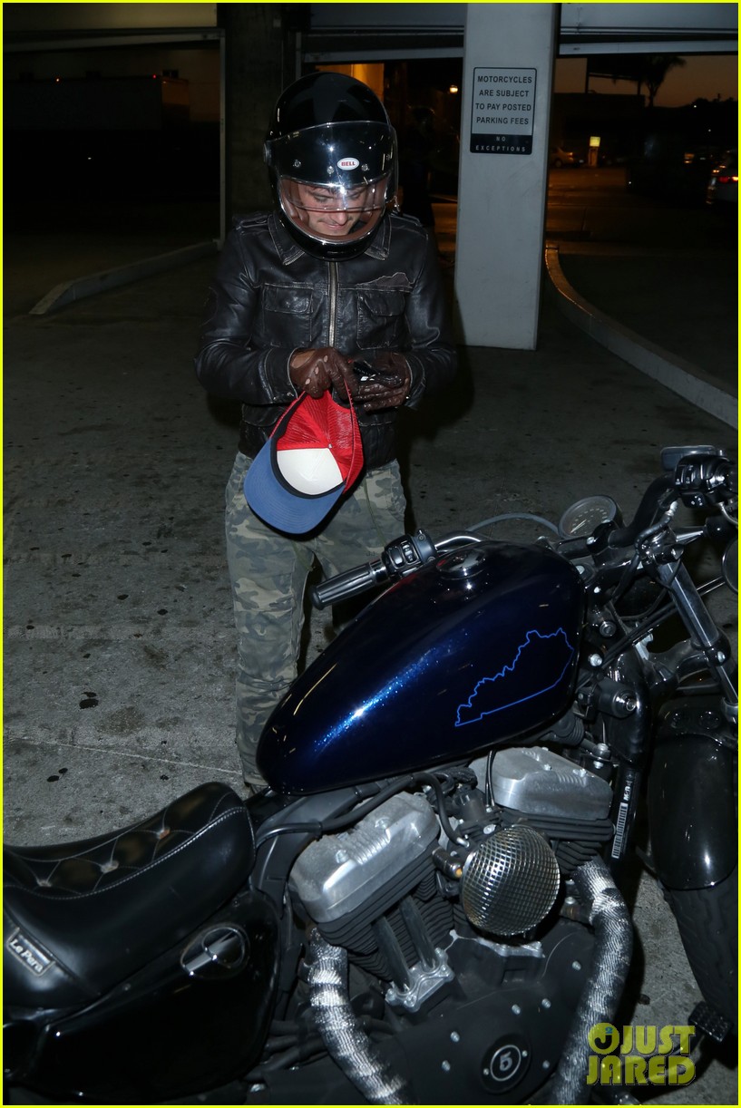 josh hutcherson rides his motorcycle to the movies01012mytext