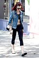 lily collins shows off her rock hard abs303