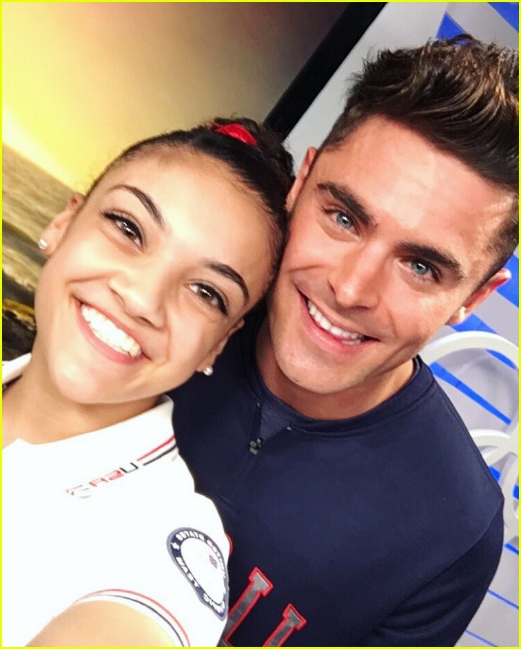 simone biles got a kiss on the cheek from zac efron 04