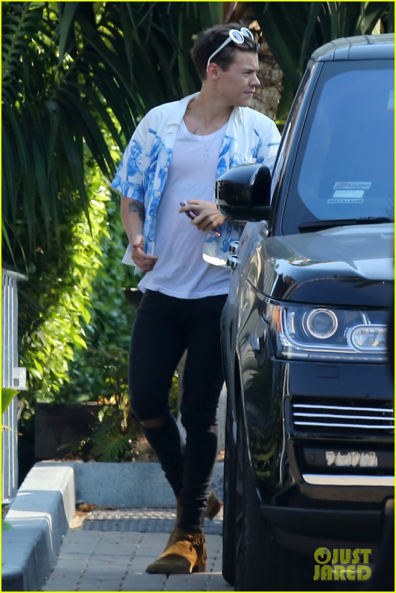harry styles steps out for lunch at rande gerbers cafe habana 16