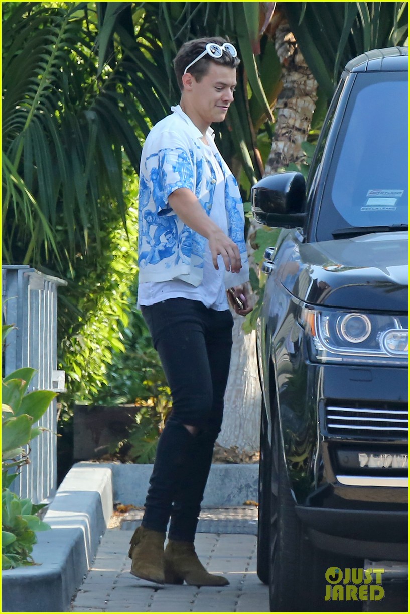 harry styles steps out for lunch at rande gerbers cafe habana 18