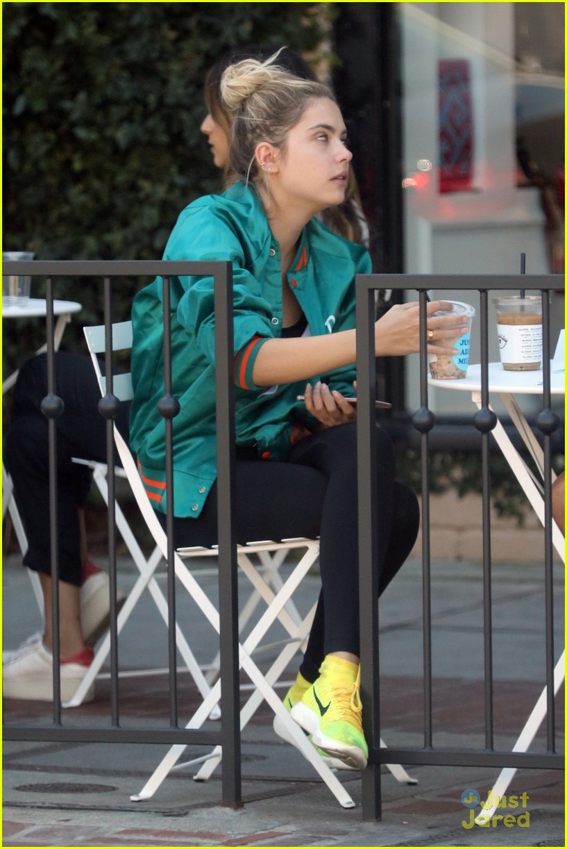 ashley benson shares pll msgs norman charlie dolphins jacket 02