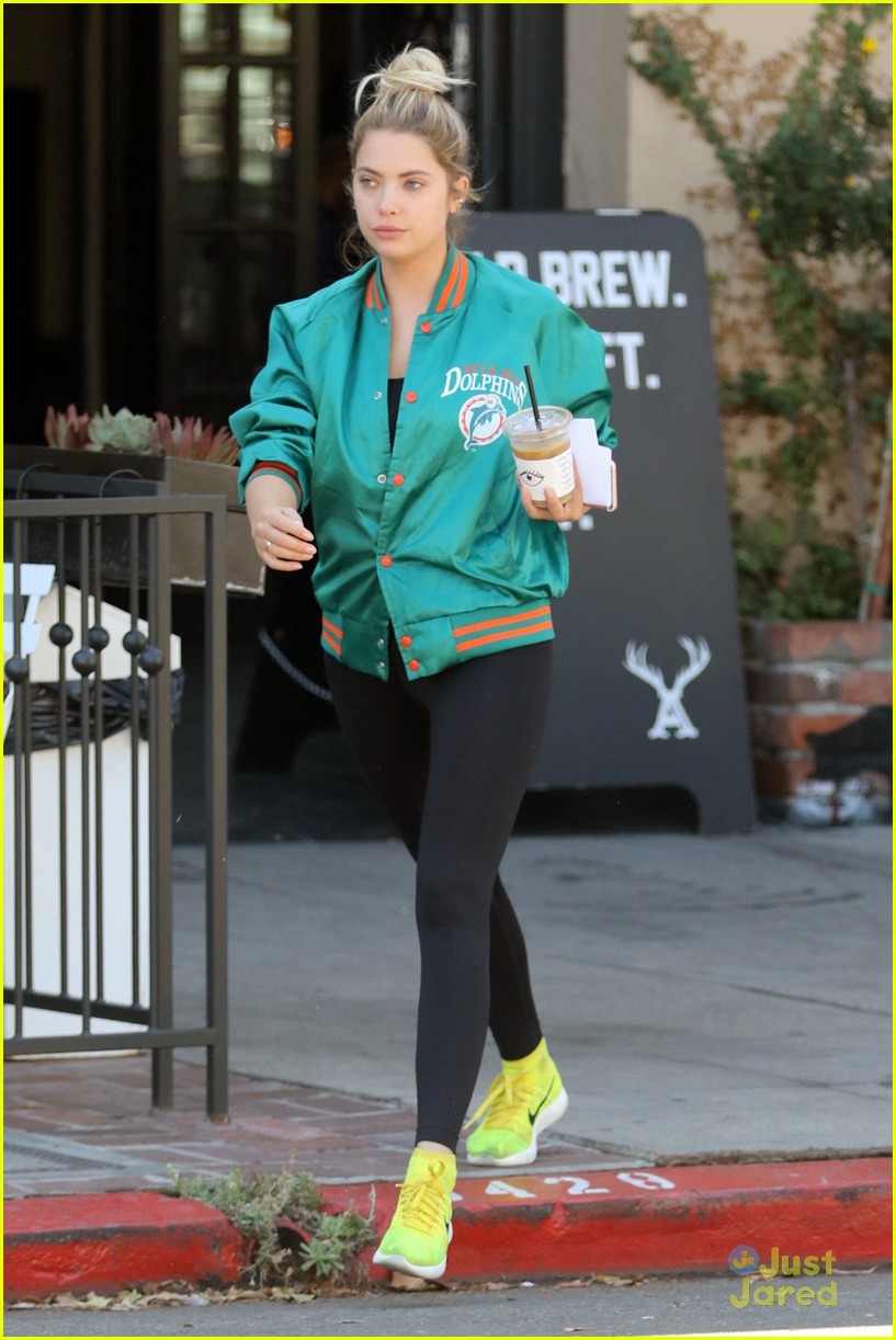 ashley benson shares pll msgs norman charlie dolphins jacket 06