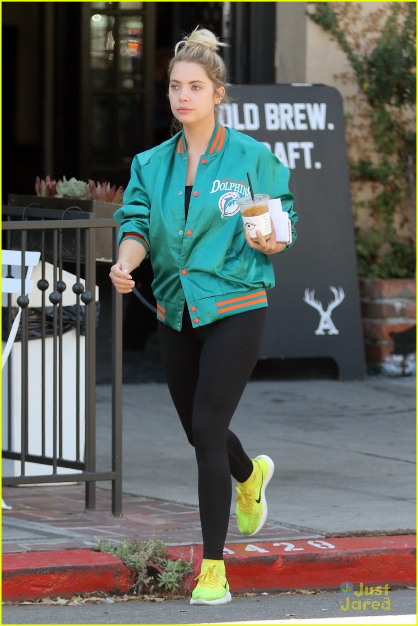 ashley benson shares pll msgs norman charlie dolphins jacket 08
