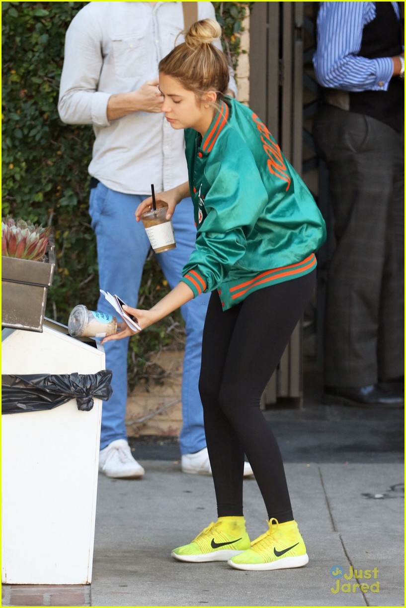 ashley benson shares pll msgs norman charlie dolphins jacket 12