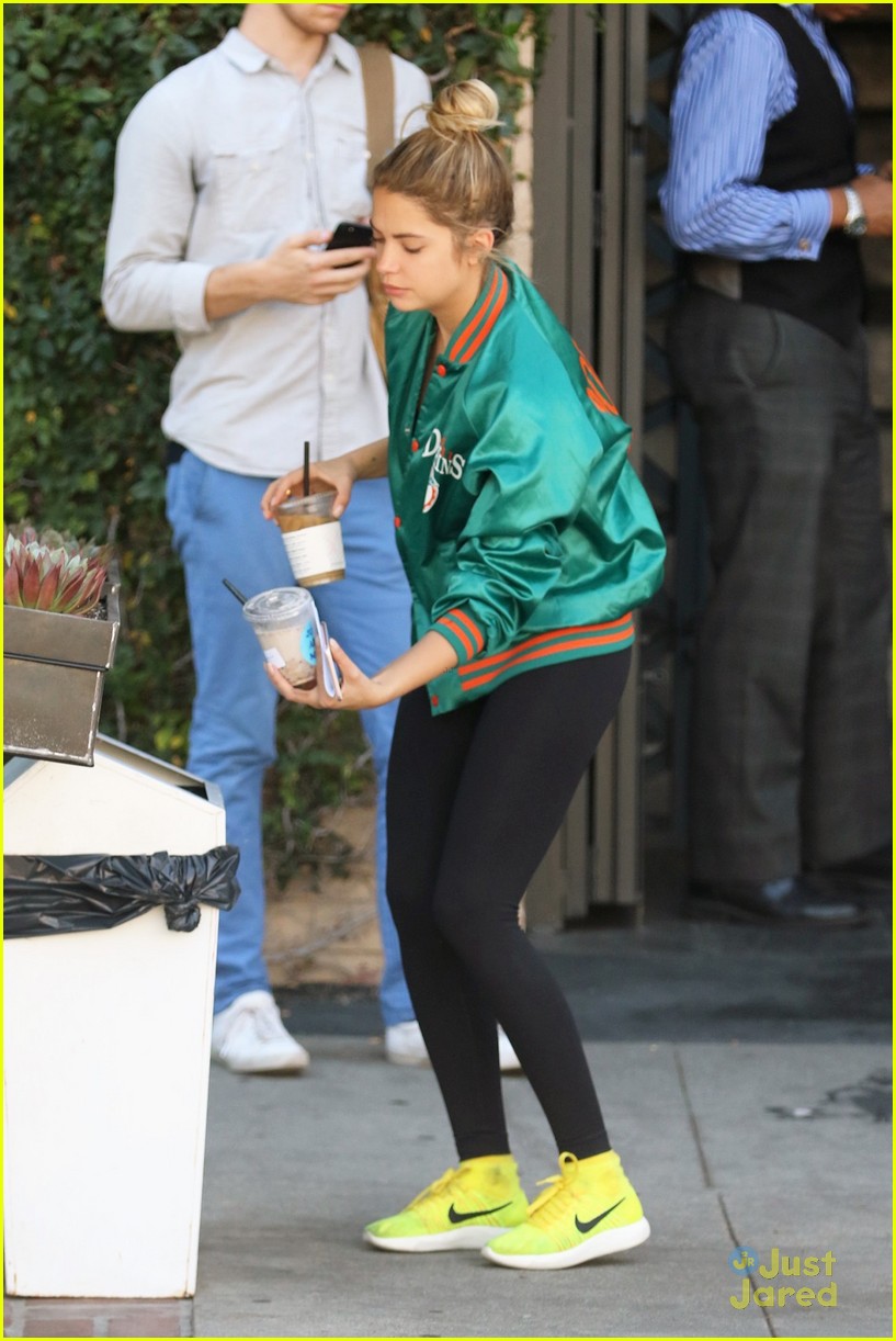 ashley benson shares pll msgs norman charlie dolphins jacket 16