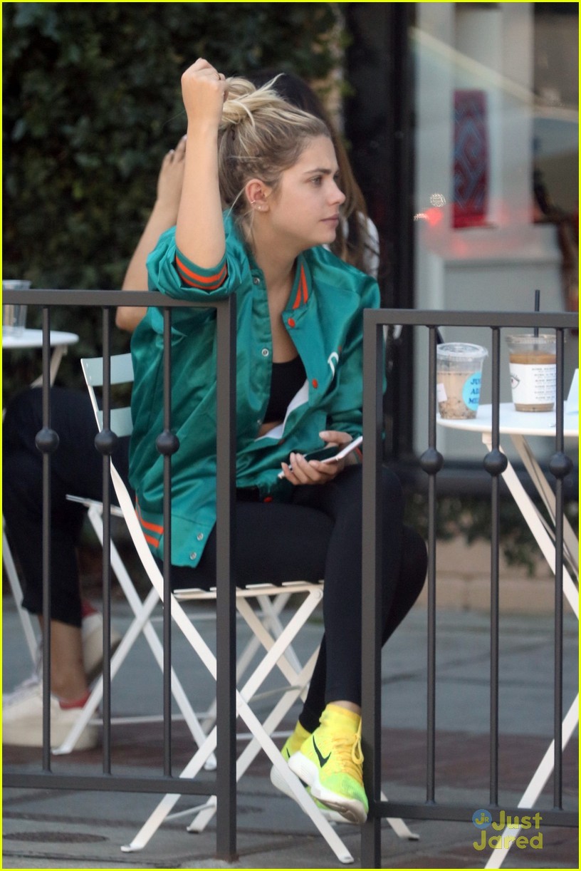 ashley benson shares pll msgs norman charlie dolphins jacket 19