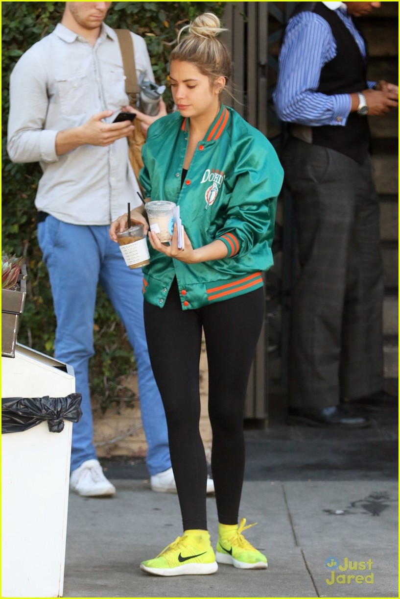 ashley benson shares pll msgs norman charlie dolphins jacket 23