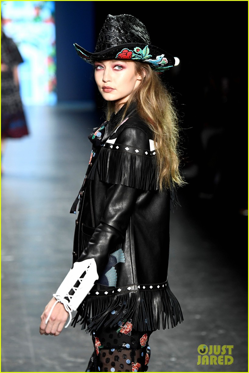 gigi bella hadid hit the runway for anna sui show during nyfw61022mytext