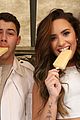 demi lovato and nick jonas surprise fans on hollywood blvd with some sweet treats 04