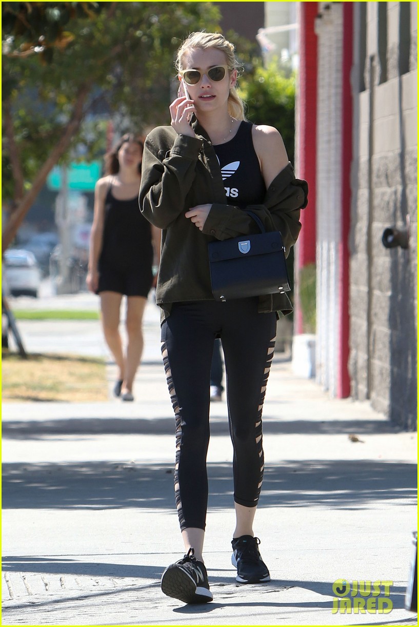 emma roberts chats on phone west hollywood 02