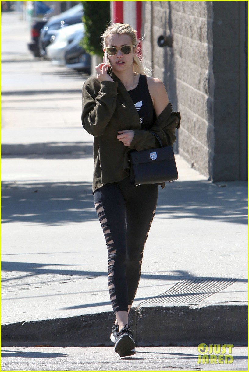 emma roberts chats on phone west hollywood 05