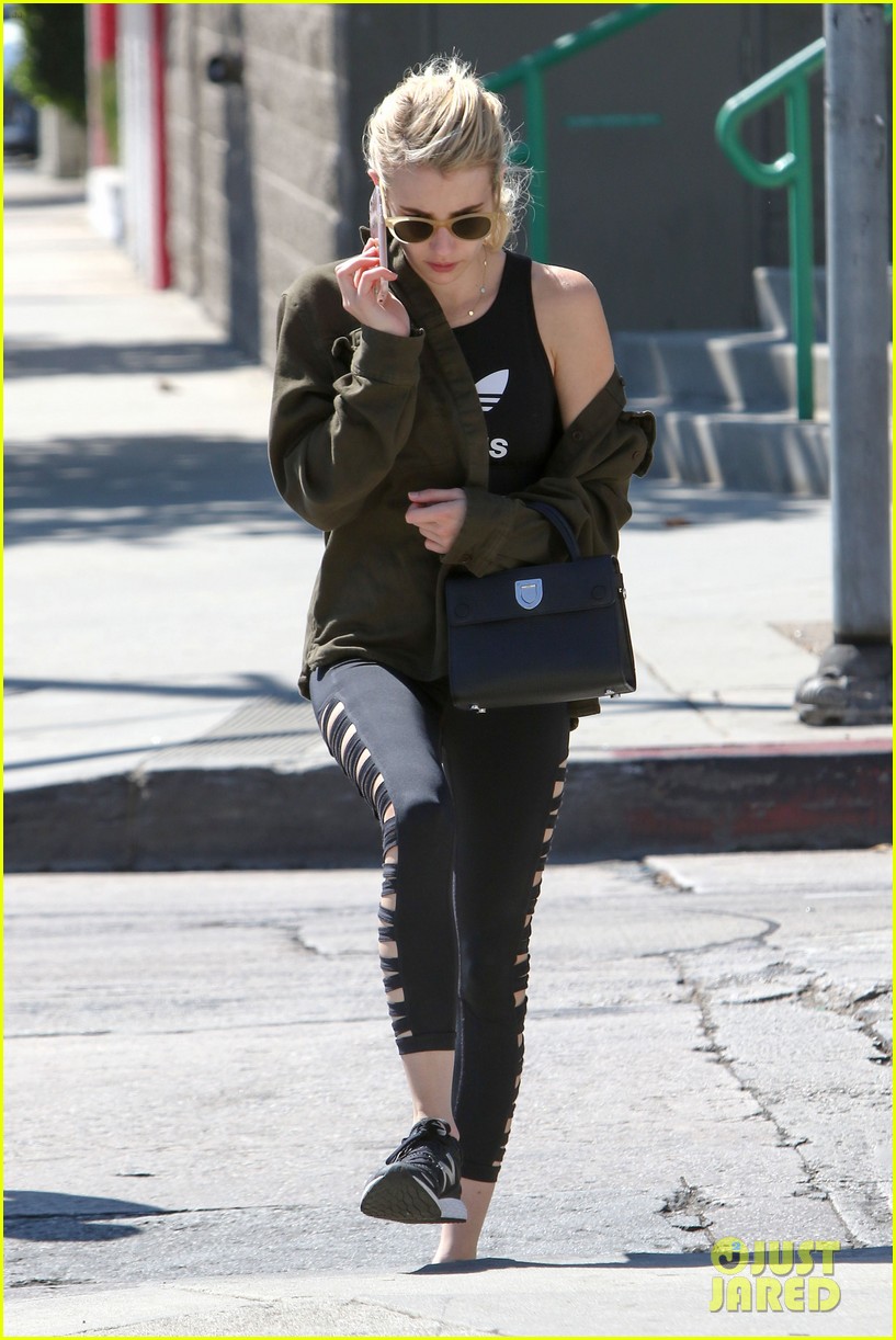 emma roberts chats on phone west hollywood 07