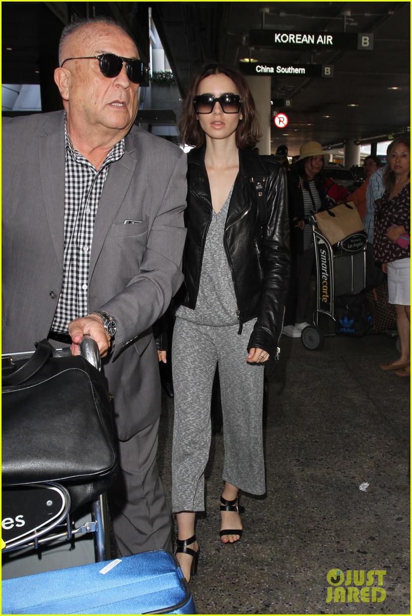 lily collins leaves los angeles 11