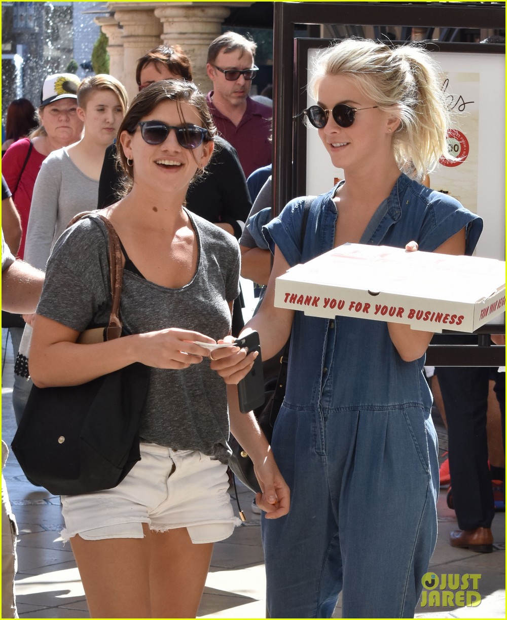 julianne hough picks up pizza at the grove 14