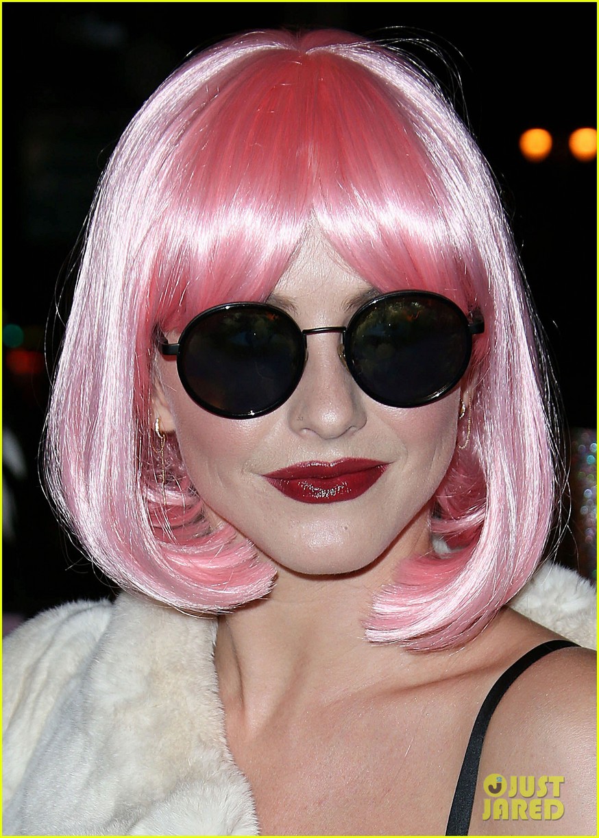 julianne hough wears a pink wig for halloween costume 23