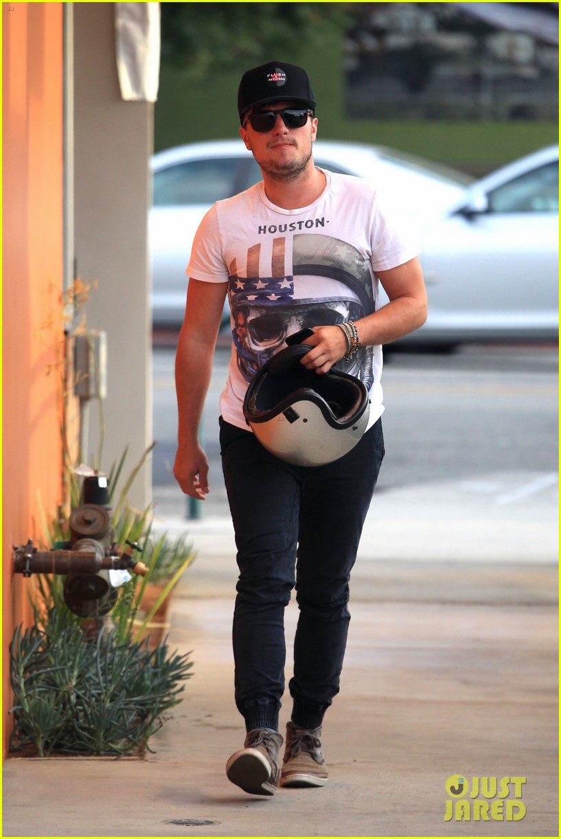 josh hutcherson looks buff while out on his motorcycle01008mytext