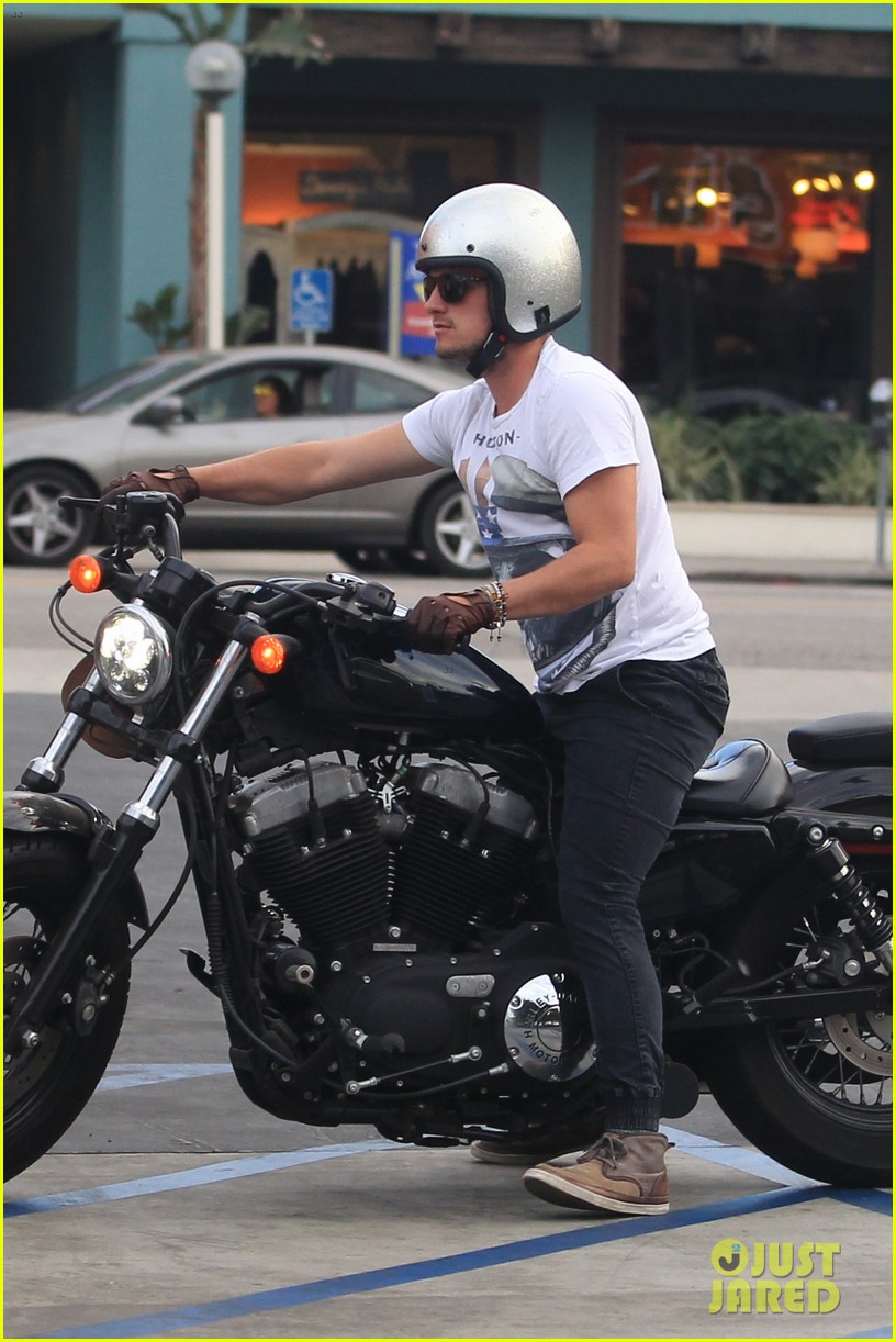 josh hutcherson looks buff while out on his motorcycle02113mytext
