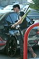 josh hutcherson fills up his car at a gas station in beverly hills 09