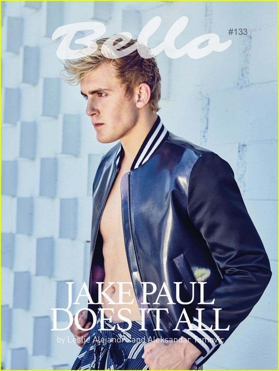 jake paul shirtless back book bello mag feature 01.