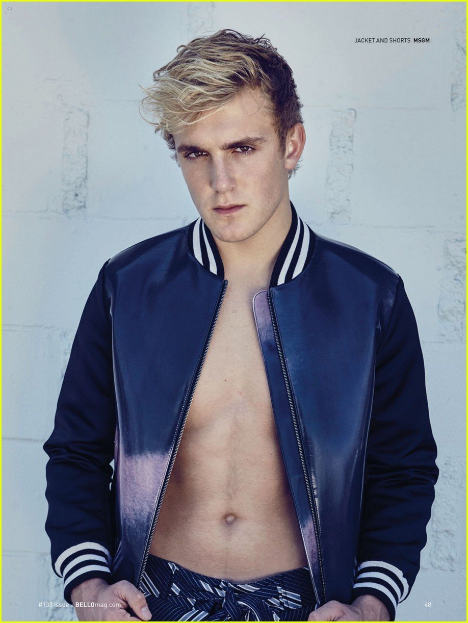 jake paul shirtless back book bello mag feature 07.