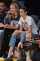 kendall jenner and karlie kloss sit courtside while cheering on lakers jordan clarkson 13