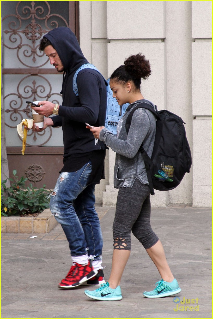 laurie hernandez val chmerkovskiy curly hair sunday dwts practice 16