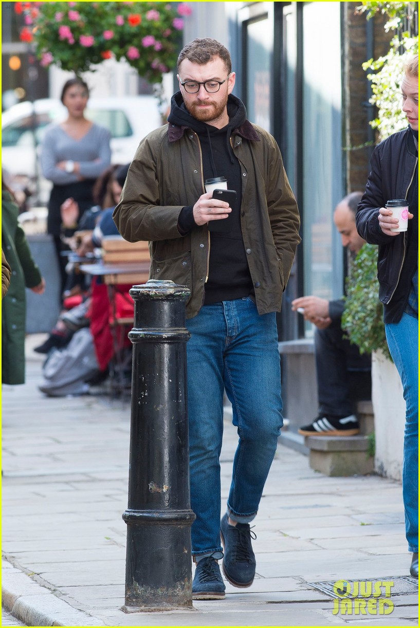sam smith hangs out with friends in london00202mytext