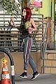 bella thorne shows off new bright red and yellow hair color at the gym 19
