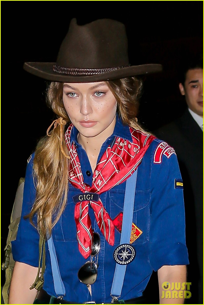 gigi hadid heads to taylor swifts halloween party dressed as a cowgirl 03