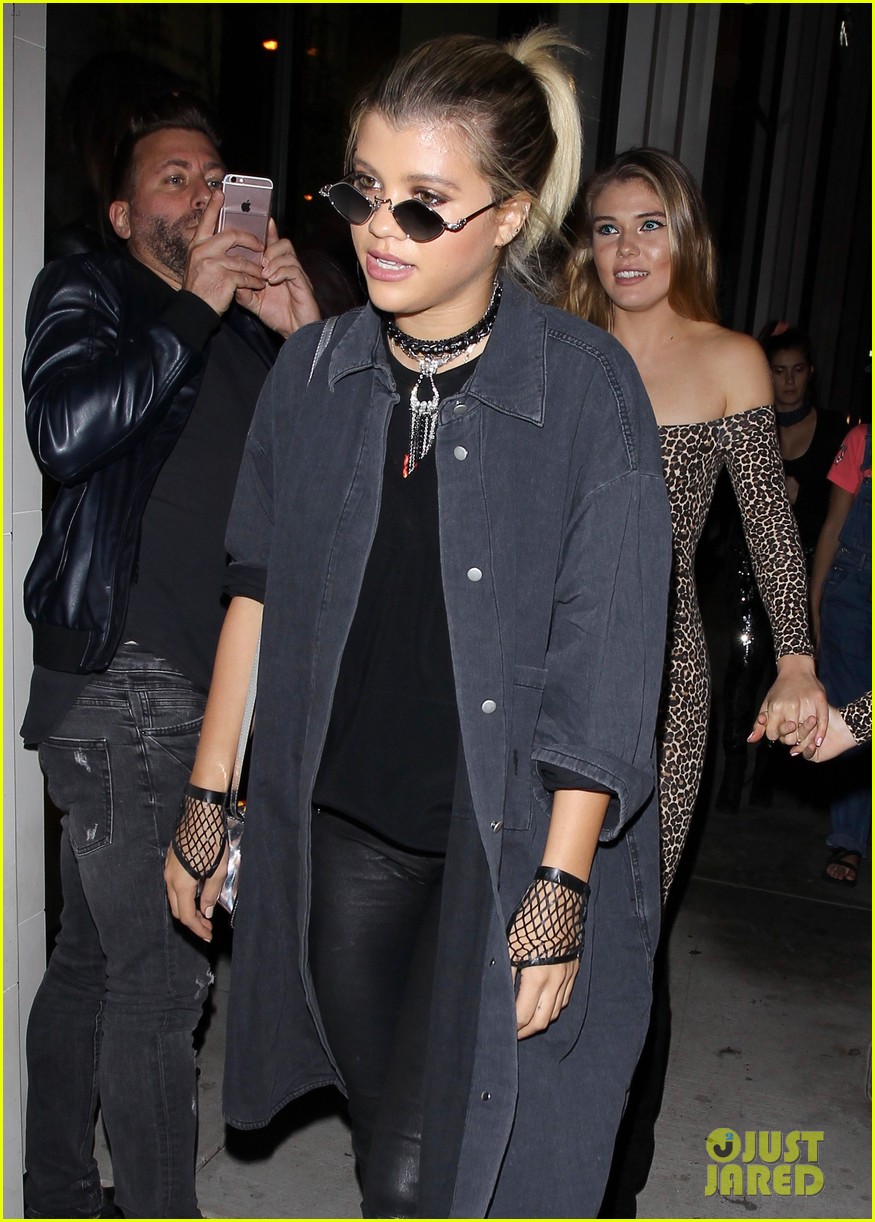 sofia richie goes goth for halloween party 11