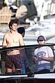 ron gronkowski and ansel elgort party it up on a boat in miami 10