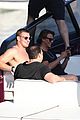 ron gronkowski and ansel elgort party it up on a boat in miami 12