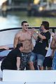 ron gronkowski and ansel elgort party it up on a boat in miami 15