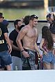 ron gronkowski and ansel elgort party it up on a boat in miami 16