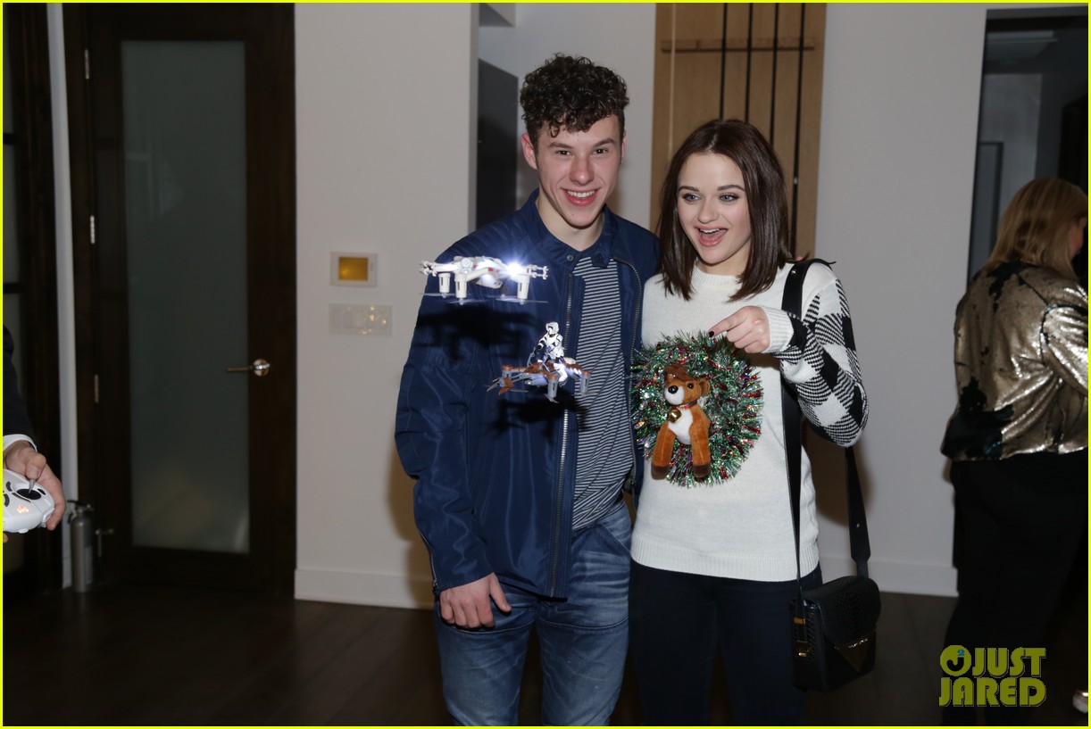 joey king nolan gould just jared holiday party 03