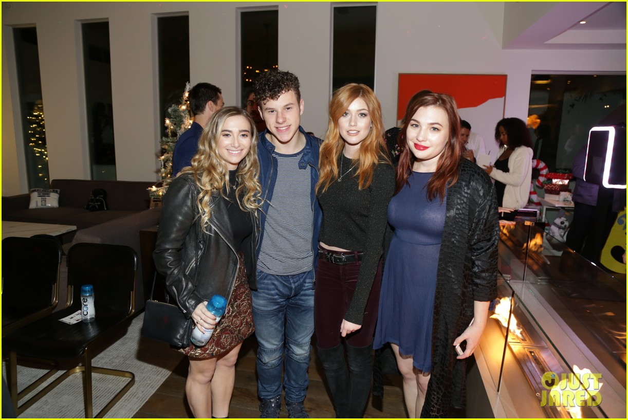 joey king nolan gould just jared holiday party 17