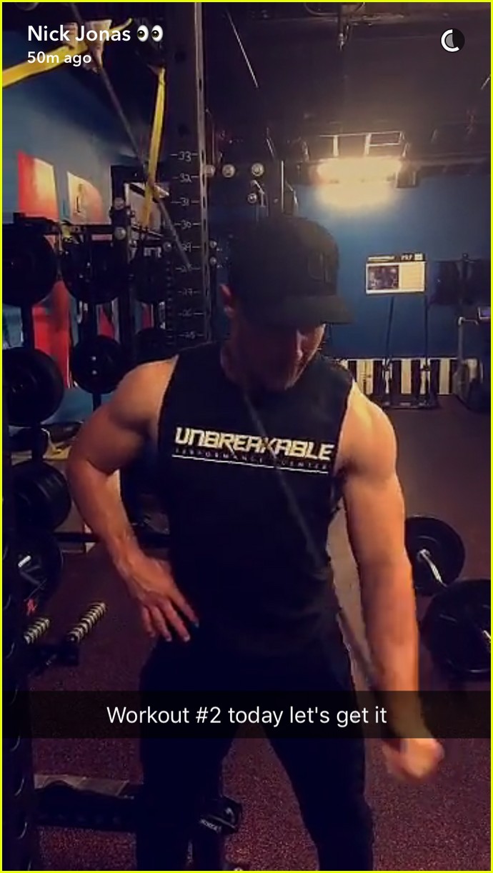 nick jonas shows off his ripoed arms in hot snapchat pics 04